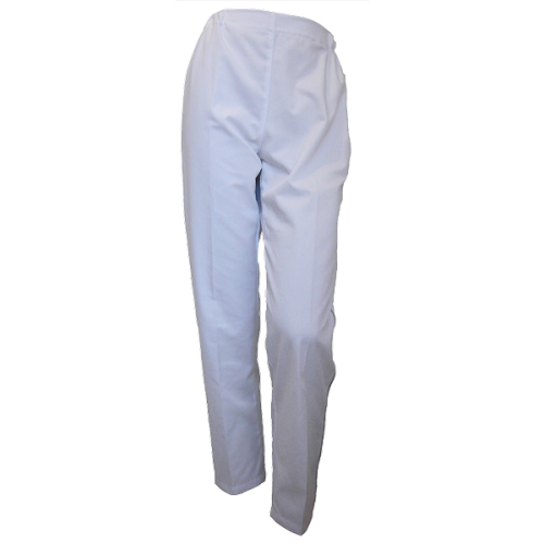 Calça c/elástico no cós c/ ou s/bolsos.