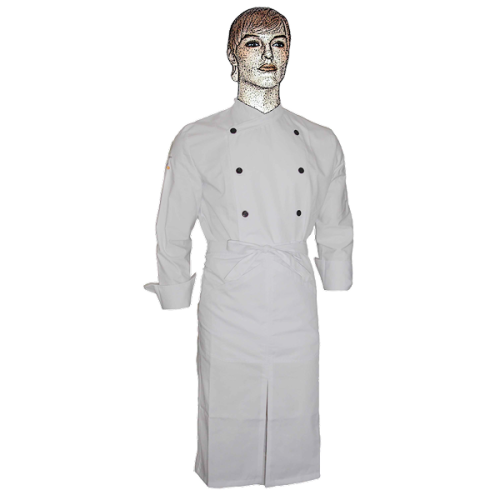 Jaleca de cozinha, c/ abertura frontal, (abetoa direito e esquerdo), bolso canetas na manga esquerda.